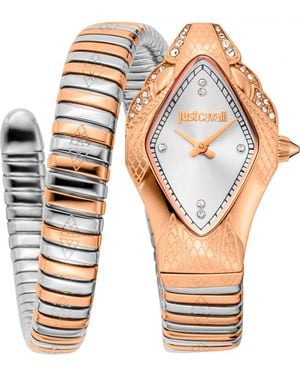 Just Cavalli Jc1L306M0075 Ladies Signature Snake Watch - White