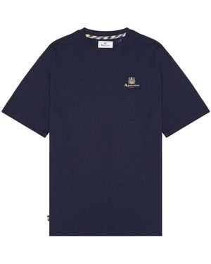 Aquascutum Active Small Logo T-Shirt Cotton - Blue