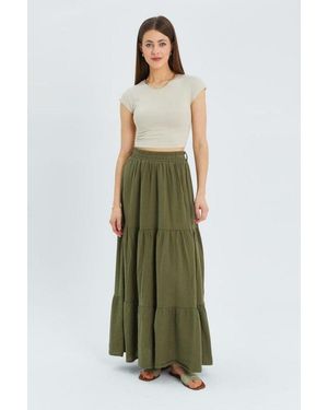 MixRay Maxi Cotton Skirt - Green