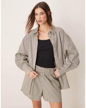 ASOS Relaxed Shirt Co-Ord - Natural