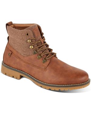 Deakins Leather Lace-Up Boots - Brown