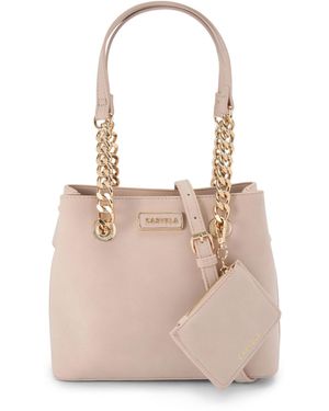 Carvela Kurt Geiger Suedette Mini Cammie 3 Bag - Natural