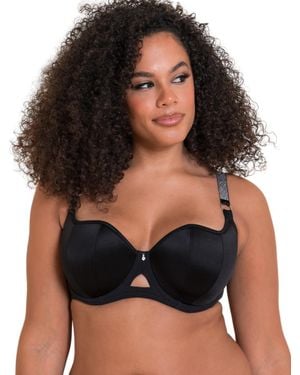 Curvy Kate Ck103106 Boost Diamante Padded Balcony Bra - Black