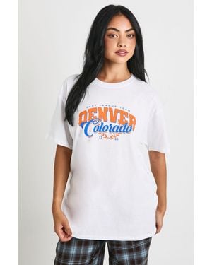 Boohoo Denver Colorado Printed T-Shirt - White