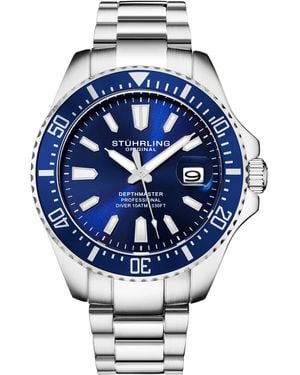 Stuhrling Depthmaster Quartz 42Mm - Blue