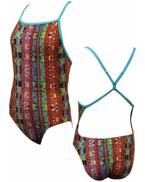 Maru Vision Back Mexico Swimming Costume - Red
