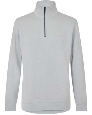 BOSS Badstof Sweatshirt /Pastelgrijs)