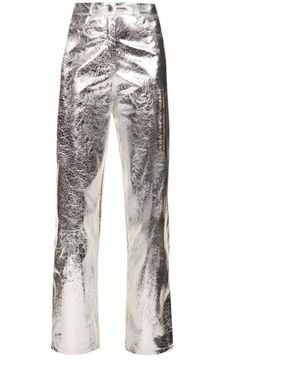 Amy Lynn Amylynn Lupe Metallic Patterned Straight Trousers