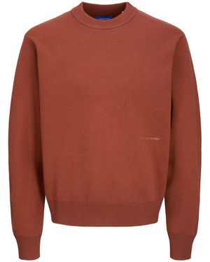 Jack & Jones And Regular Fit Long Sleeve Crew Neck Jumper - Brown