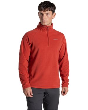Craghoppers Corey Vi Half Zip Fleece Top (Dark Feldspar) - Red