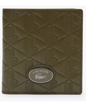 Lacoste Accessories Nomogramme Compact Leather Billfold - Green