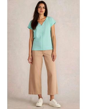 White Stuff Short Sleeve Relaxed Tee - Blue