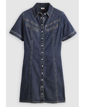 Levi's Levi's Sledge Sister Rinoa Denim Short Sleeve Dress - Blue