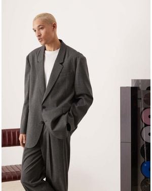 ASOS Slouchy Oversized Suit Jacket - Brown