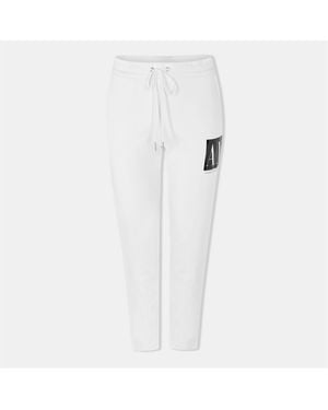 ARMANI EXCHANGE Lettering Regular Fit Joggers - White
