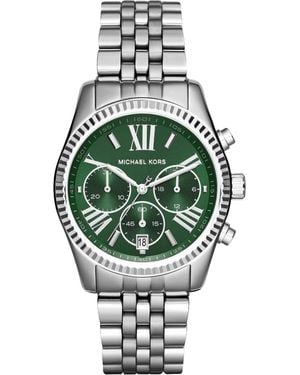 Michael Kors Lexington Mk6222 Ladies Chronograph Watch 38Mm Stainless Steel - Green