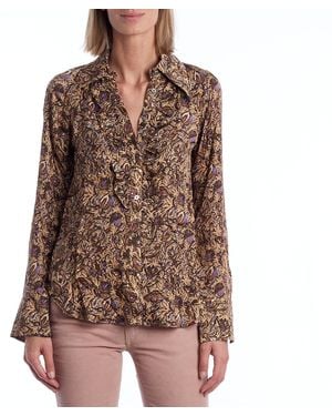 Zadig & Voltaire Printed Ruffle Shirt Wjcd0501F - Brown