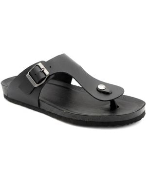 Jones Bootmaker Wales Leather Toe Post Mules - Black