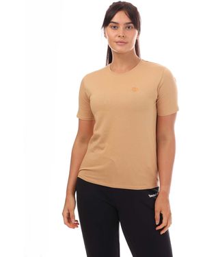 Timberland Dunstan T-shirt Voor In Tarwe - Zwart