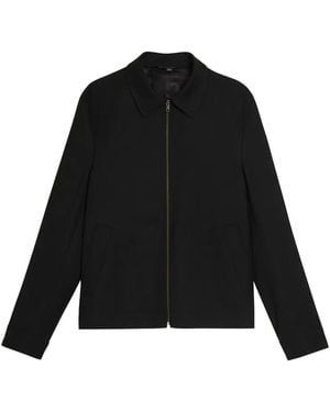 Ted Baker Henry Wool Blend Harrington Jacket - Black