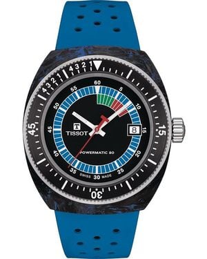 Tissot Sideral S Powermatic 80 Watch T1454079705701 Rubber - Blue
