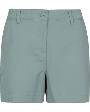 Mountain Warehouse 'Bayside' Shorts Uv Protect Max Breathable Summer Casual Comfy Bottoms Cotton - Green