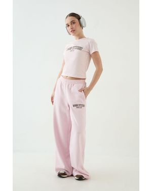 DSGN Studio Applique Straight Leg Jogger - Pink