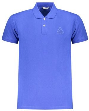 Iceberg Blue Cotton Men Polo Shirt
