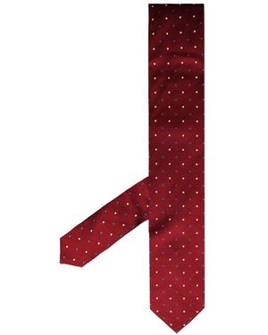 Hackett Hackett Londen 2 Col Dot Bedrukte Stropdassen Rood