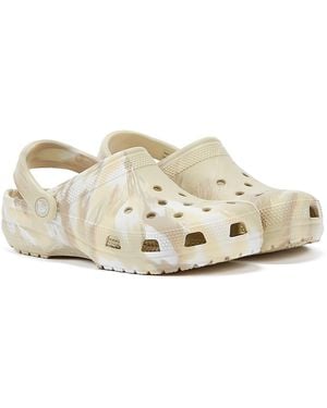 Crocs™ Classic Marbled Clog Sandals Resin - Natural