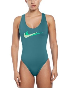Nike Crossbody One Piece Swimsuit - Blue