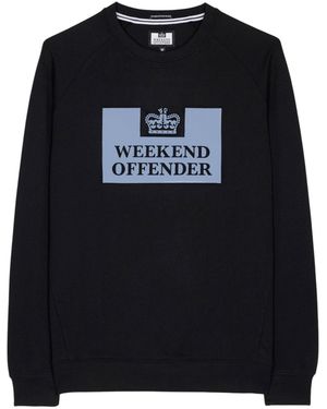 Weekend Offender Sweatshirt Penitentiary Crew Neck Pullover Casual Cotton - Black