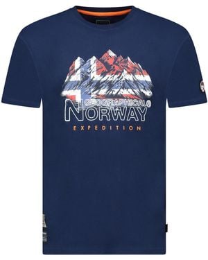 GEOGRAPHICAL NORWAY Tee Ss Jummit Shirt - Blauw
