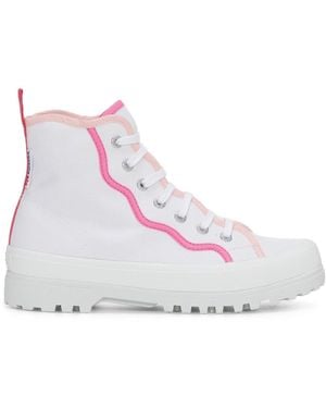 Superga Ladies 2341 Alpina Curly Bindings Ankle Boots - White