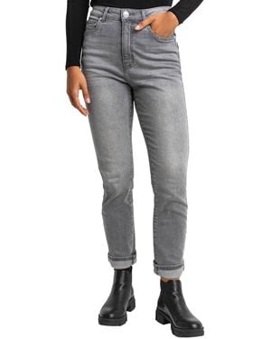 Roman Slim Leg Stretch Mom Jeans - Grey