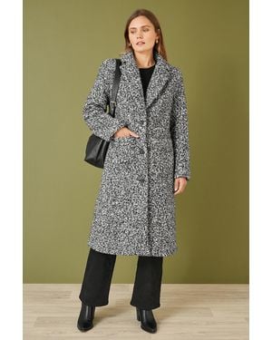 Yumi' Boucle Long Line Coat - Green