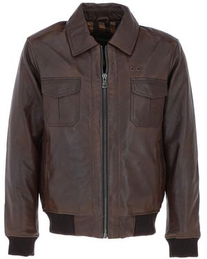 Ashwood Leather 'Giovanni' Exquisite Real Bomber Jacket - Brown