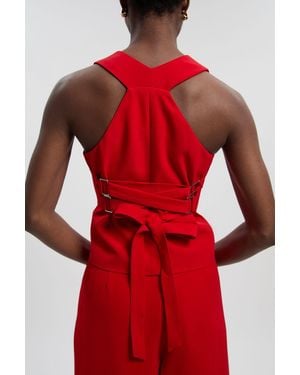 Karen Millen Soft Tailored Corset Back Detail Waistcoat