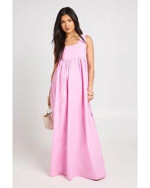 Boohoo Maternity Square Neck Maxi Dress - Pink