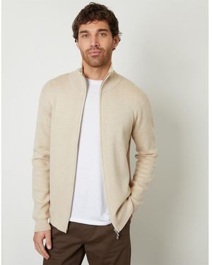 Threadbare Wynnstay Zp Cardi - Natural