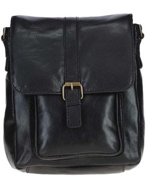 Ashwood Leather Elegant Messenger Bag With Adjustable Strap - Black