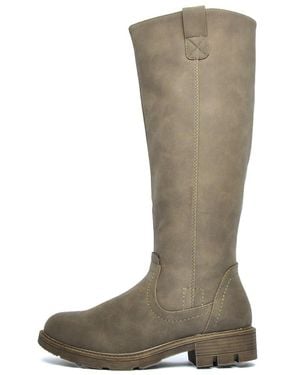 Divaz Luxe Quinn Vegan Knee High Boots - Black