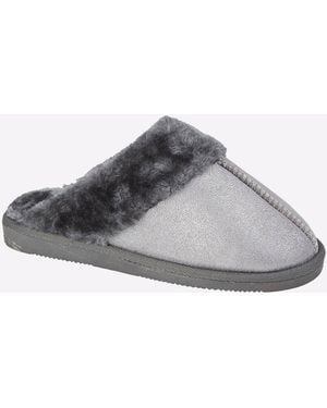 Sleeper Juliet Cuff Mule Slipper - Grey