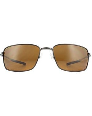 Oakley Sunglasses Square Wire Oo4075-14 Tungsten Prizm Tungston Polarized - Brown