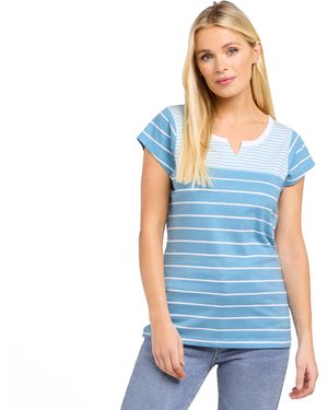 Peter Storm Womenss Notch Short Sleeved Tee - Blue