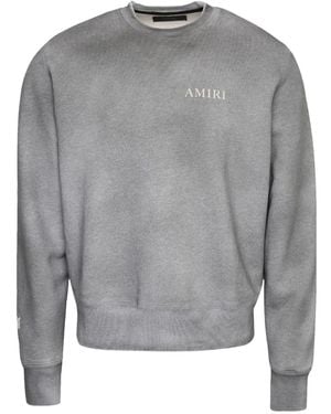 Amiri Aged Puff-logo Grijs Sweatshirt