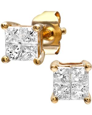 DIAMANT L'ÉTERNEL Dames 9ct Geelgouden 0,33ct Diamanten Oorknopjes - Metallic