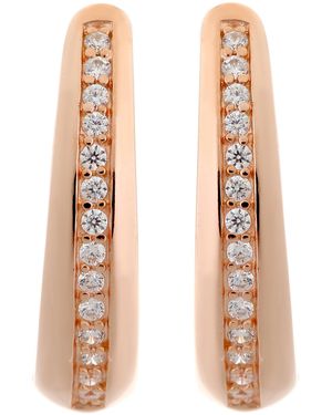 Orphelia 925 Sterling Hoop Earrings - Natural
