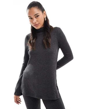 Vero Moda Mix And Match Supersoft Side Split Top - Blue