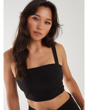 Pink Vanilla Tailored Bralette - Black